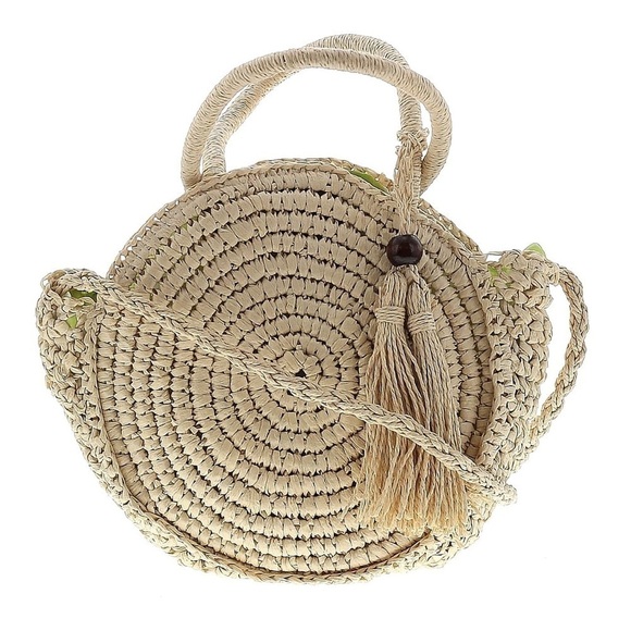 Solid & Striped, Summer Ivory/Lime Woven Satchel,Shoulder Strap/Handbag,EUC - Picture 6 of 14